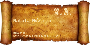 Matala Mária névjegykártya